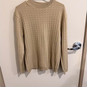 Cable Knit Sweater in Tan